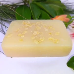 Barra jabón artesanal de arroz con avena
